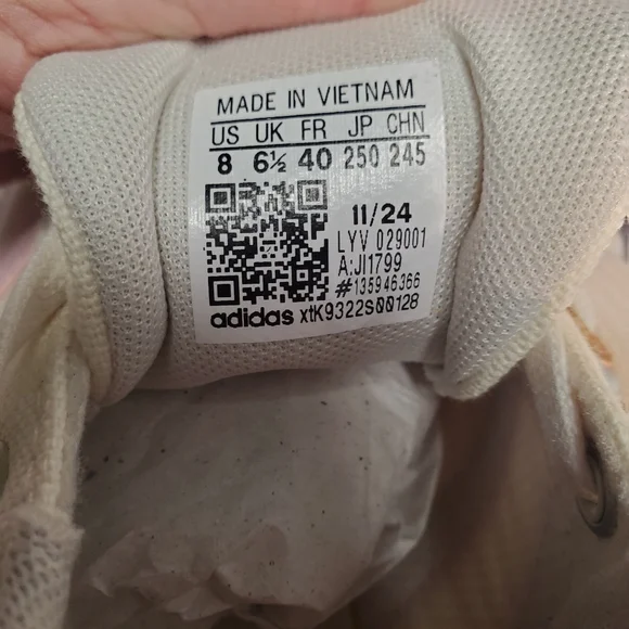 adidas Women's Cream and Pink Platform Sneakers - Picture 5 of 5